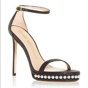 Stuart Weitzman Nudist Disco Pearl Sandals